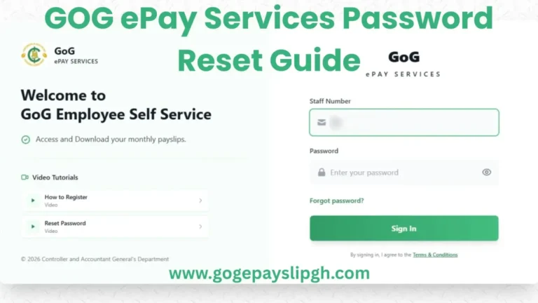 GoG ePay services password reset 8 How to Reset Your GoG ePayslip Password in 2026 Guide