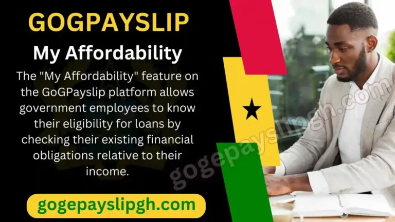 Check EPayslip Loan Affordability 11 GoG ePayslip My Affordability feature Ghana loan eligibility check